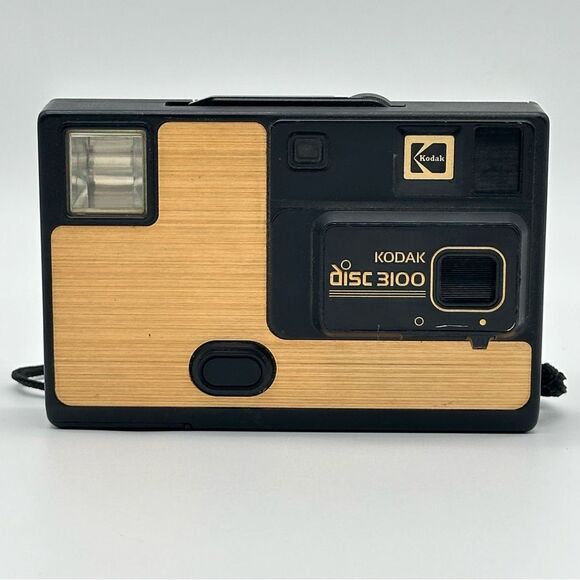 Kodak Disc 3100 Camera 1980's Vintage Black Gold Electronic Handheld Film Photo - Picture 1 of 10